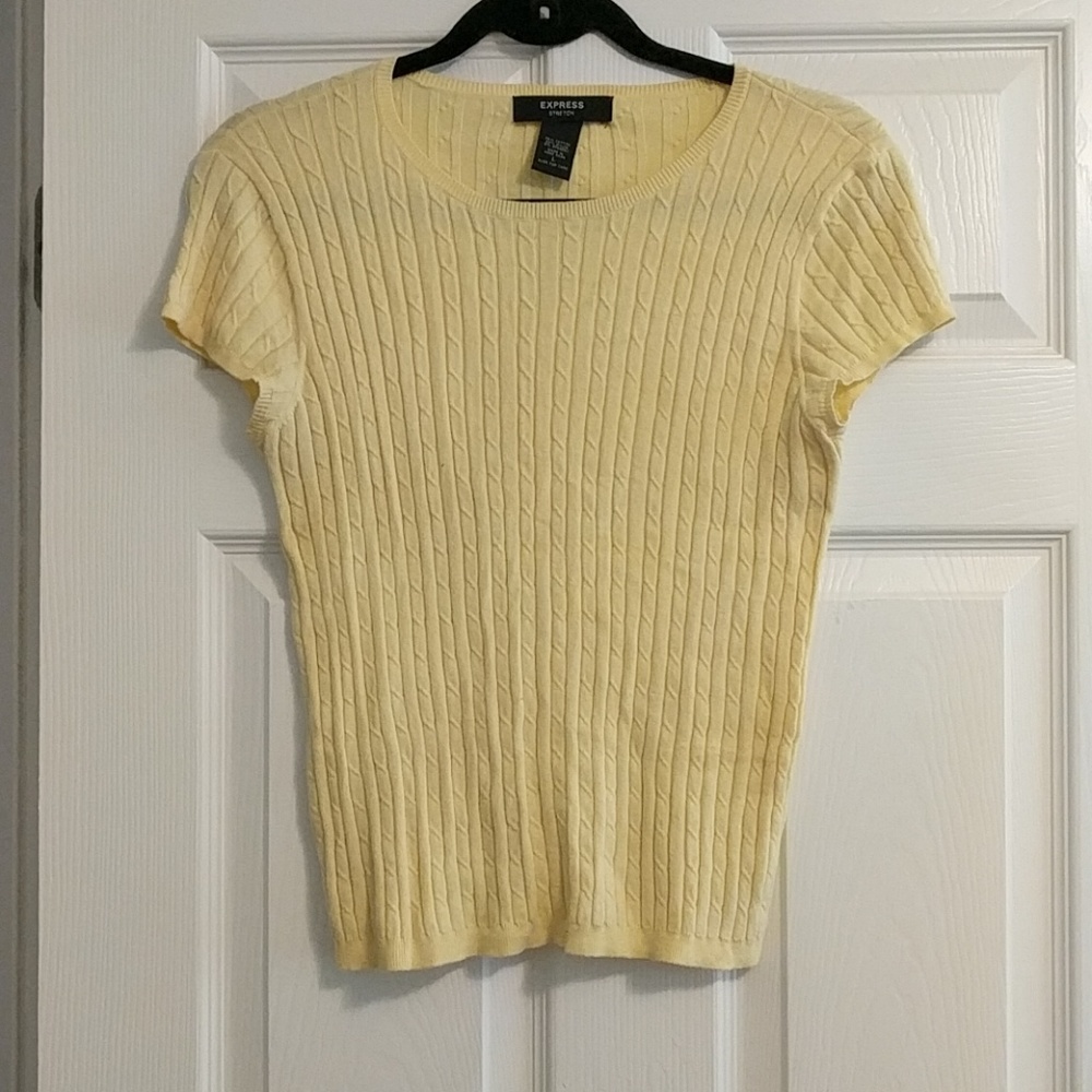 Yellow Knit Type Shirt